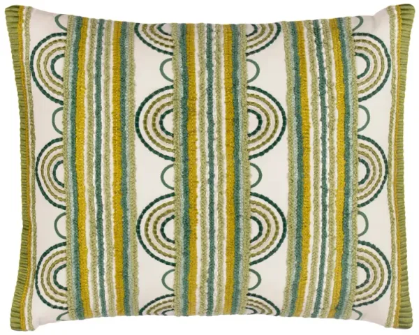 Button Embroidered Decorative Pillow Cover