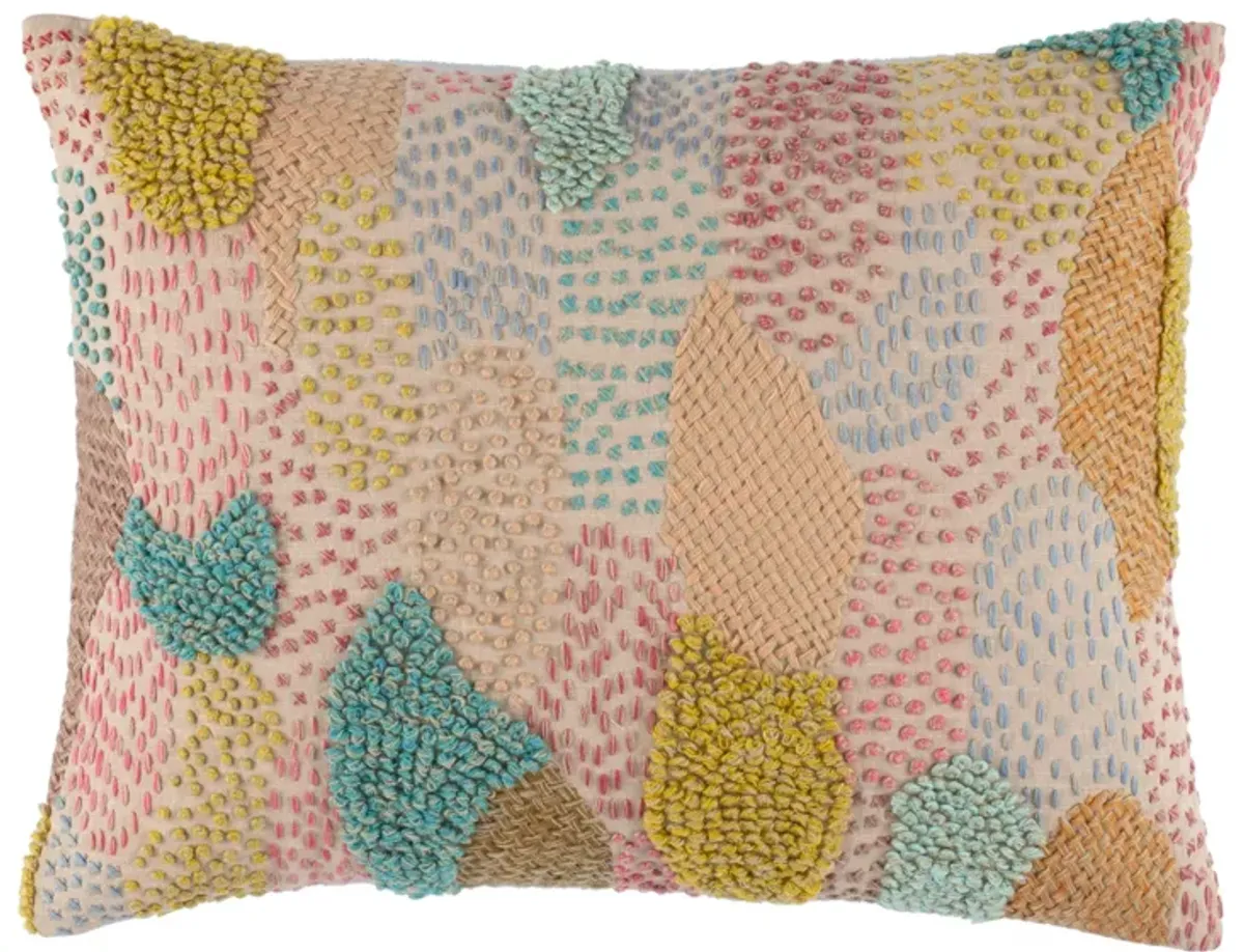 Zinnia Embroidered Decorative Pillow Cover