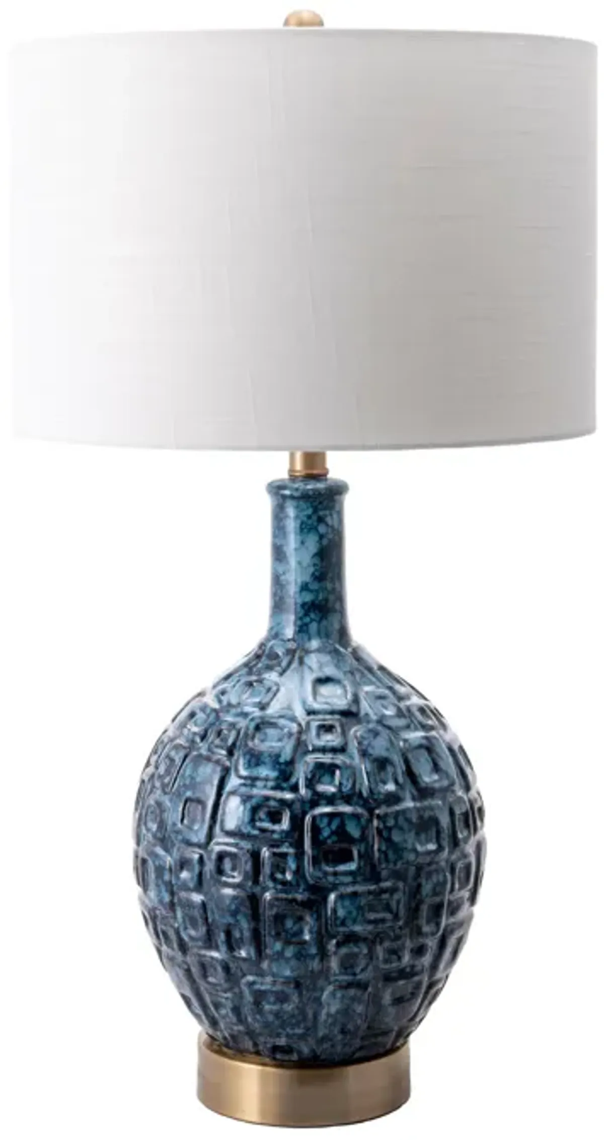 28-inch Tegular Ceramic Flask Table Lamp