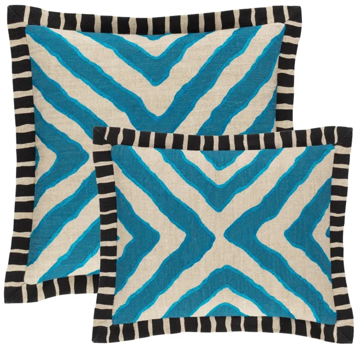 Arrows Linen Embroidered Decorative Pillow Cover