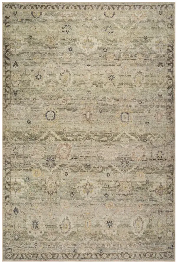 Isalyn Traditional Bordered Washable Rug