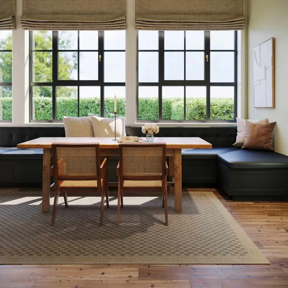 Watts Modern Checkered Washable Rug
