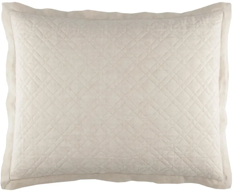 Washed Linen Quilted Sham