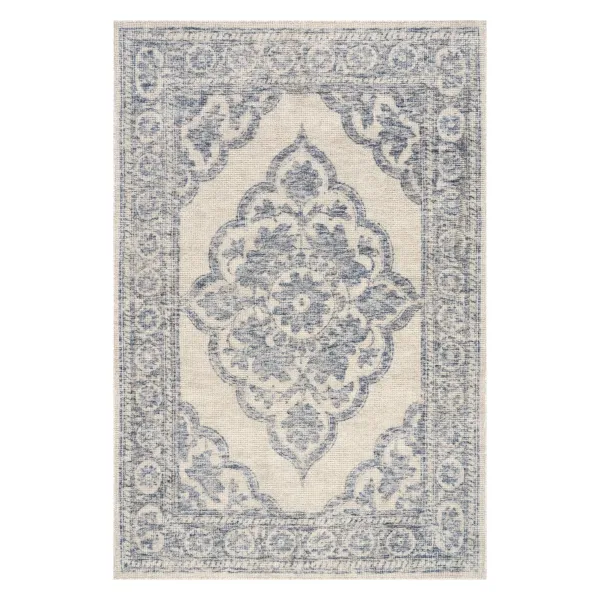 Istanbul Hand-Tufted Ornate Border Wool-Blend Rug