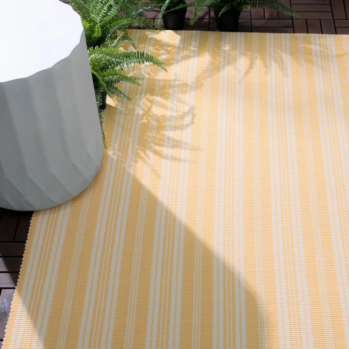 Ticking Stripe Handwoven Indoor/Outdoor Rug