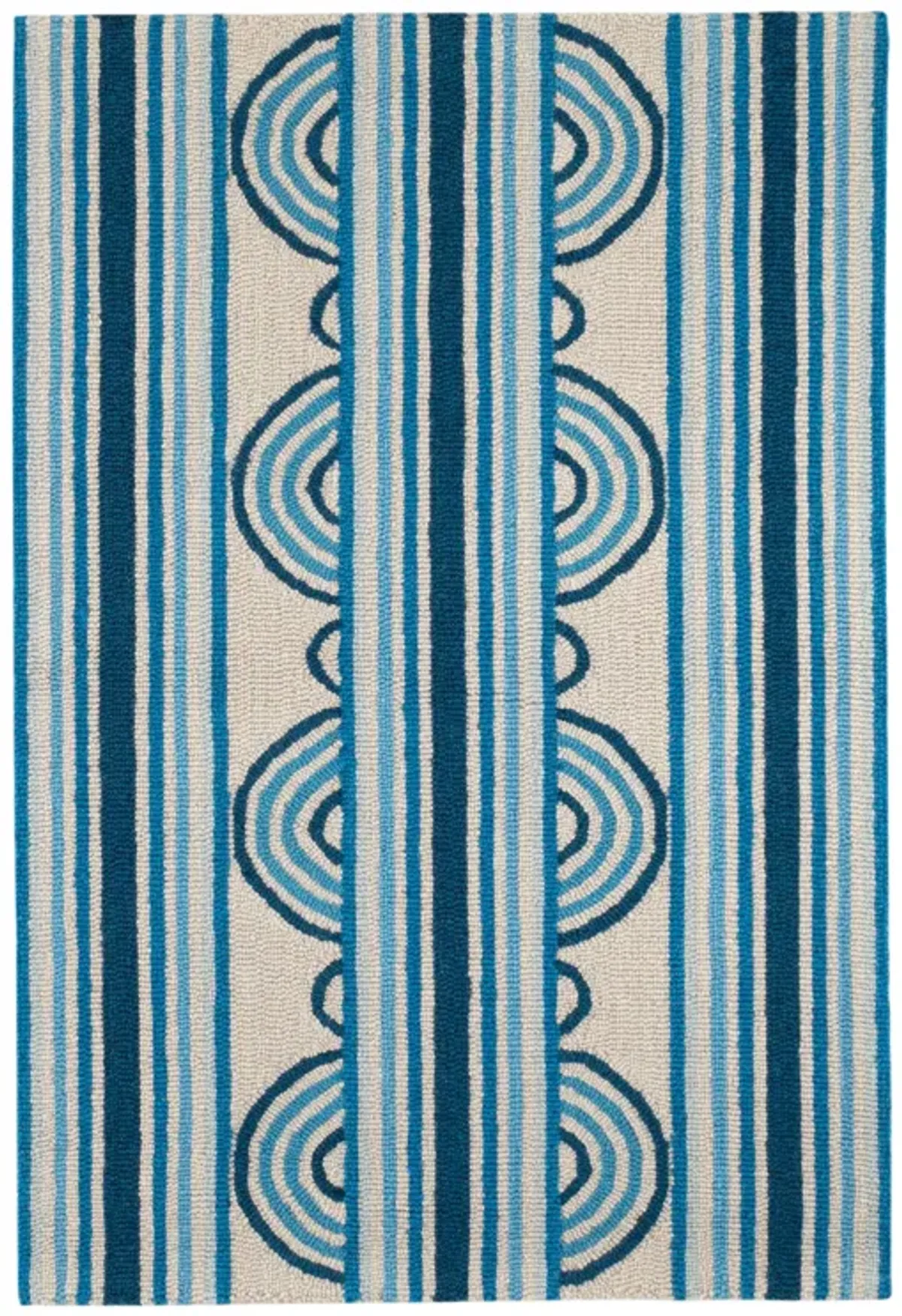 Button Hand Micro Hooked Wool Rug