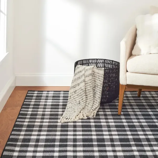 Houston Plaid Machine Washable Rug