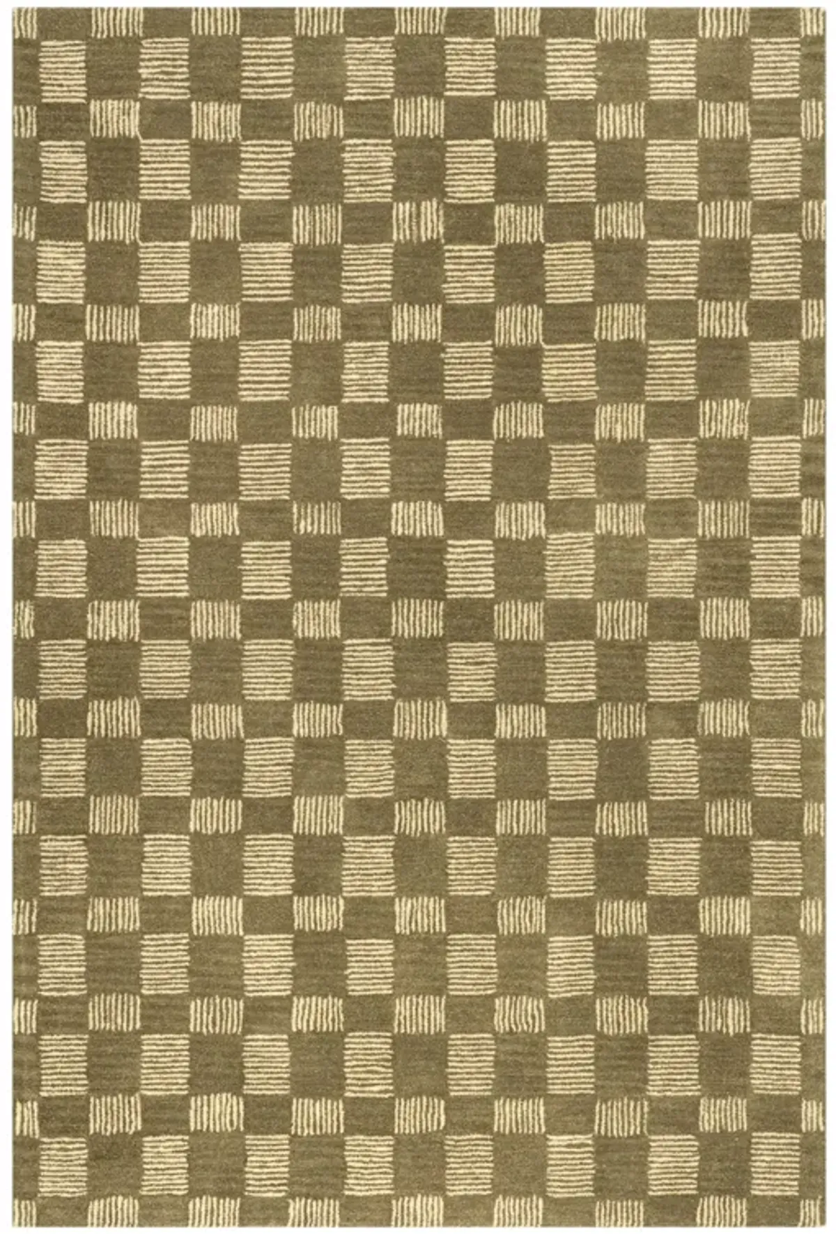Cedar Checked Hand Tufted Wool Rug