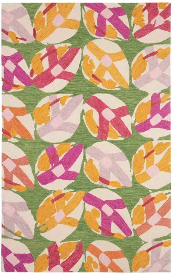 Lily Pad Hand Micro Hooked Wool Rug