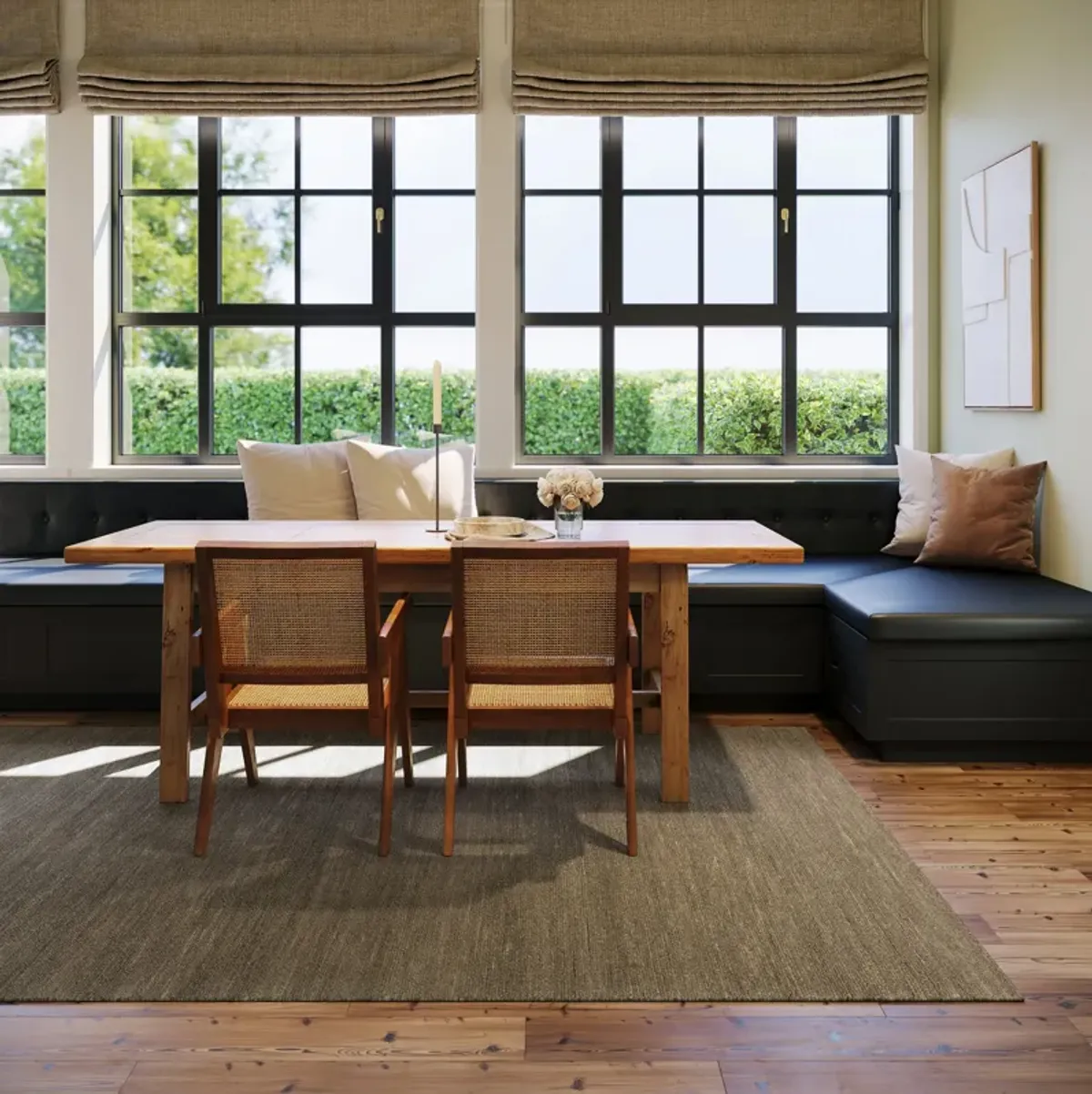 Hollis Solid Wool Cozy Rug