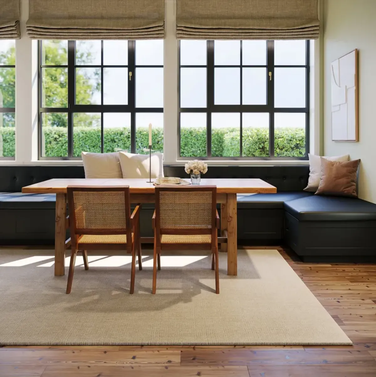 Crosby Solid Wool Cozy Rug