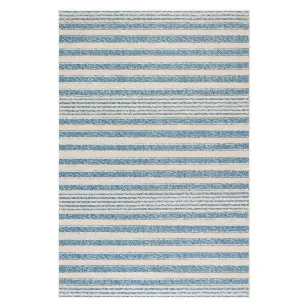 Vion Coastal Striped Machine Washable Rug