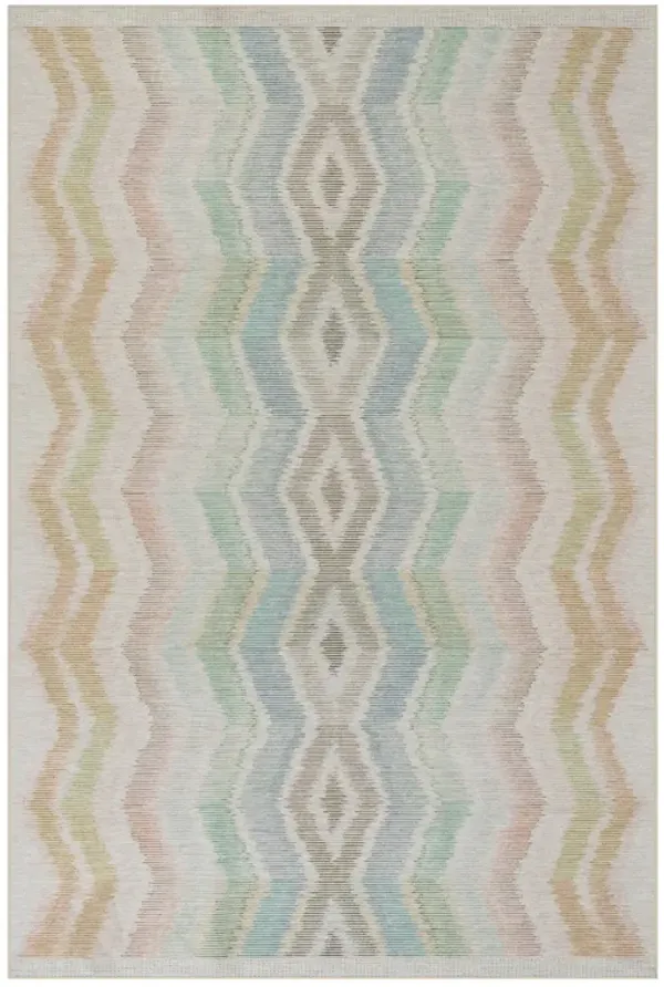 Zarek Novelty Chevron Machine Washable Rug