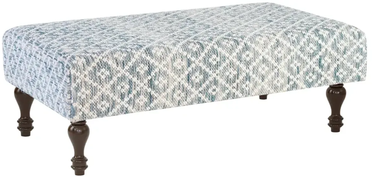 Melange Diamond Rectangle Rug Ottoman