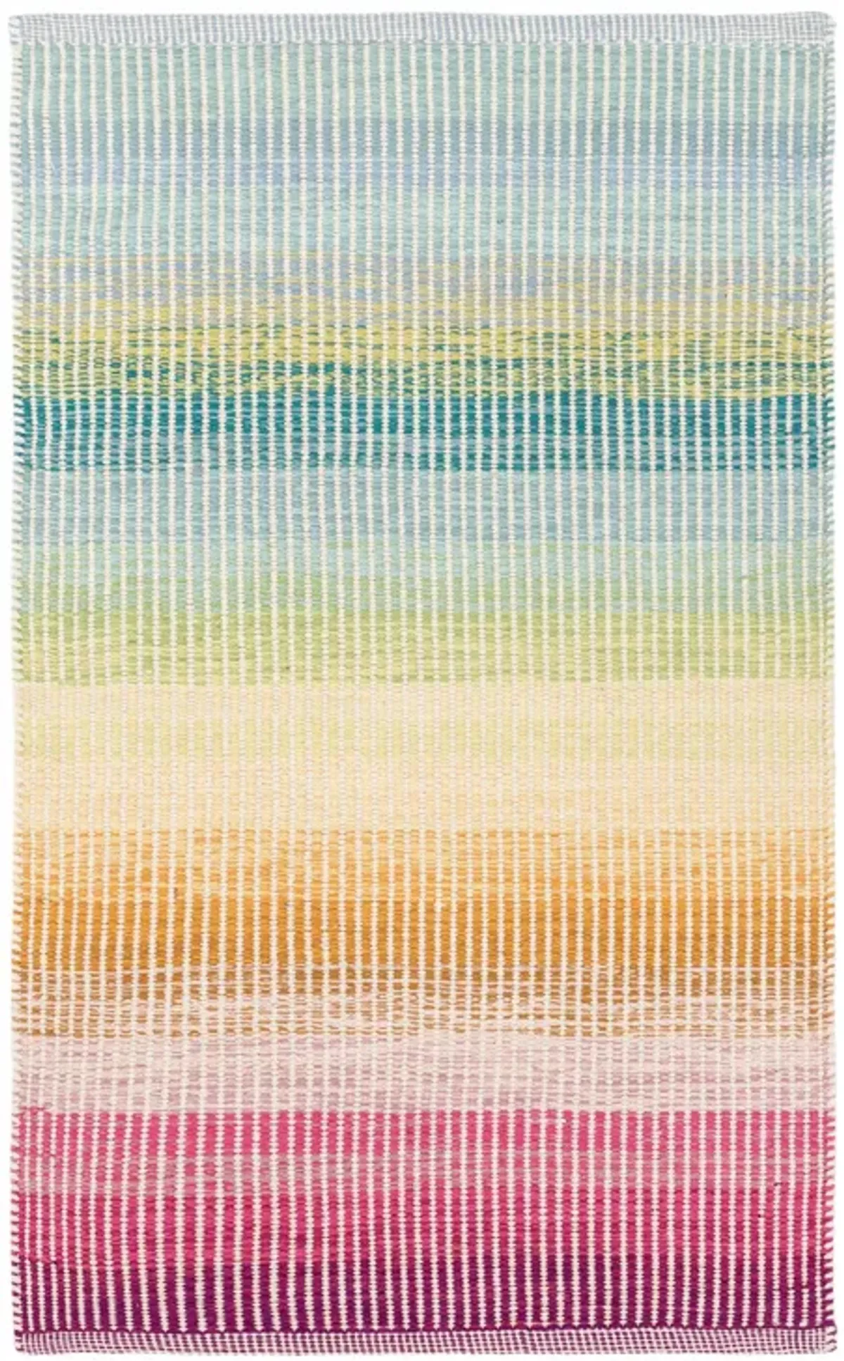 Watercolor Horizon Handwoven Cotton Rug