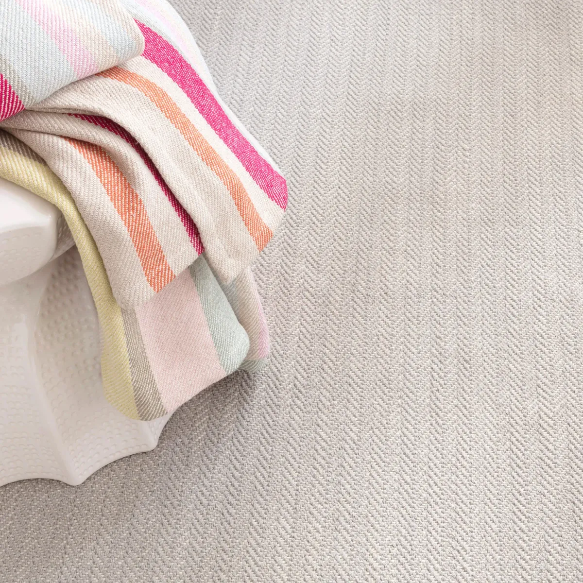 Herringbone Handwoven Cotton Rug