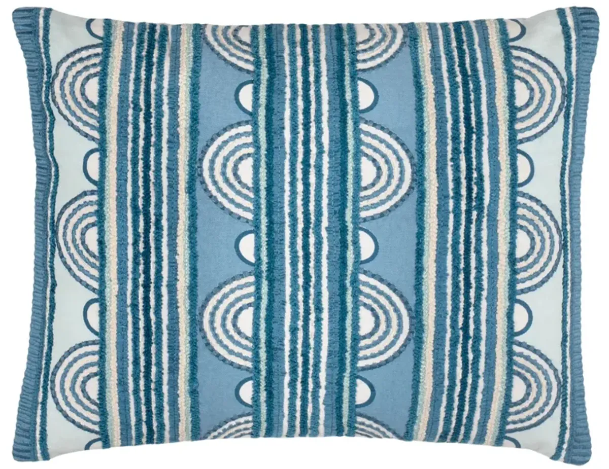 Button Embroidered Decorative Pillow Cover