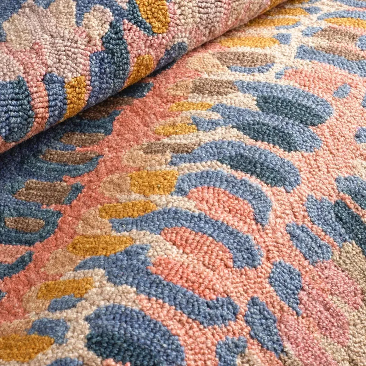 Paint Chip Hand Micro Hooked Wool Rug