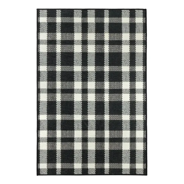 Houston Plaid Machine Washable Rug