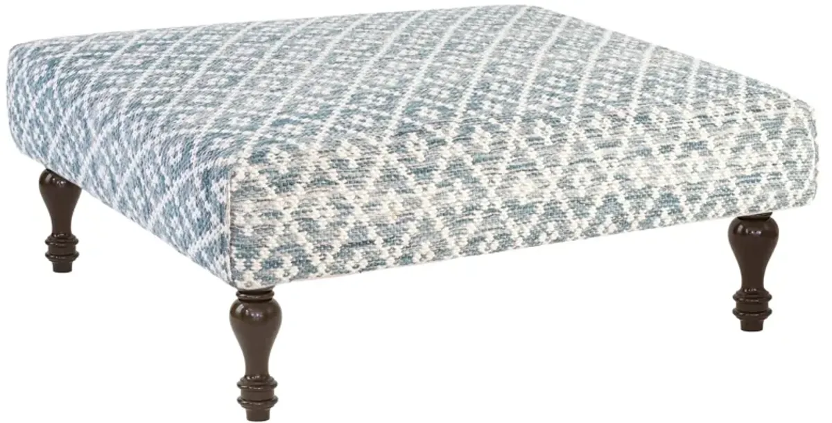 Melange Diamond Square Rug Ottoman