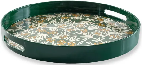 Block Print Pinecones Tray