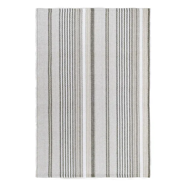 Gradation Ticking Handwoven Cotton Rug