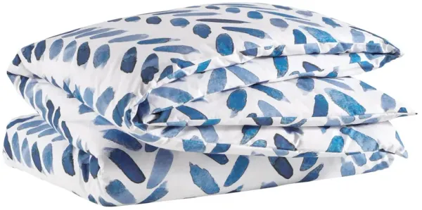 Blue Brush Duvet Cover