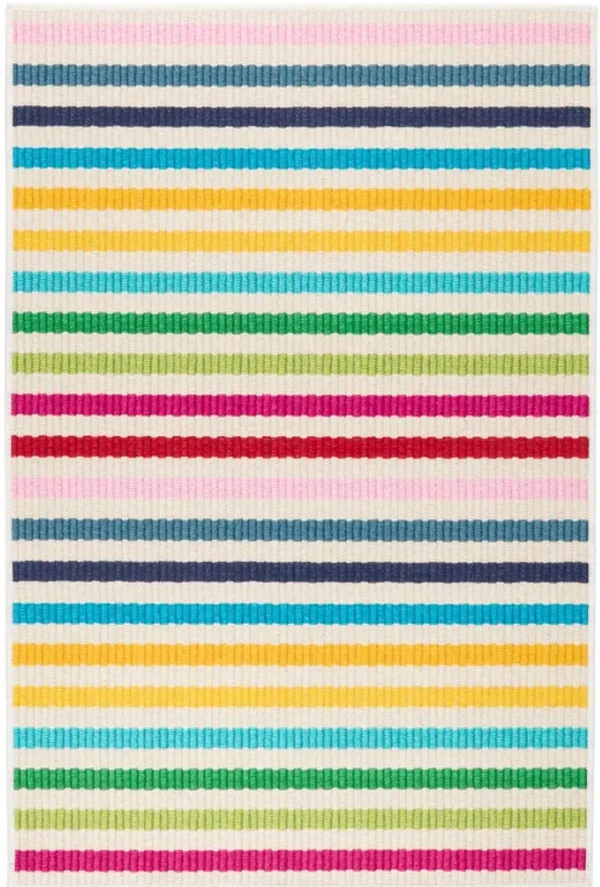 Rainbow Stripe Machine Washable Rug