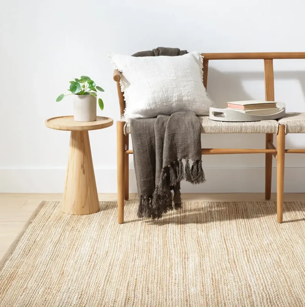 Striped Handwoven Jute Rug