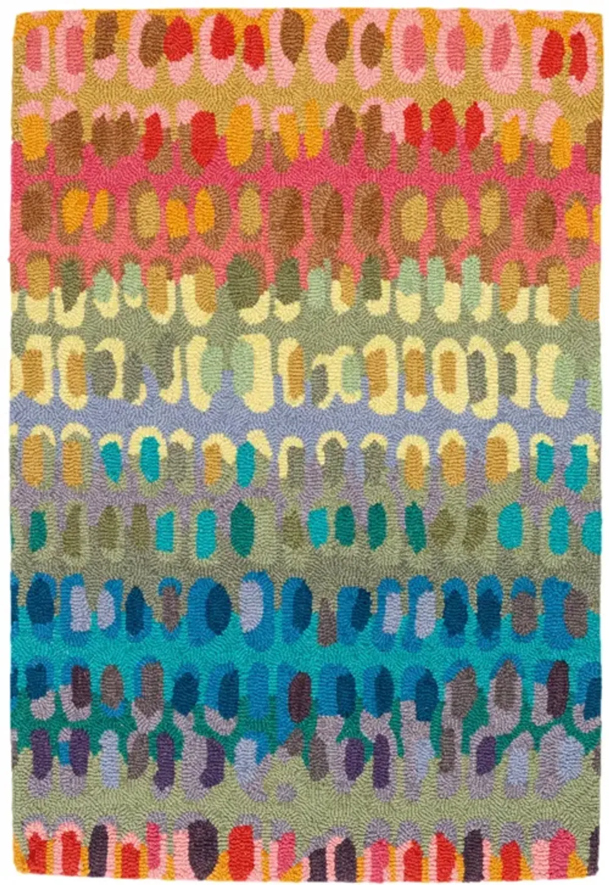 Paint Chip Hand Micro Hooked Wool Rug