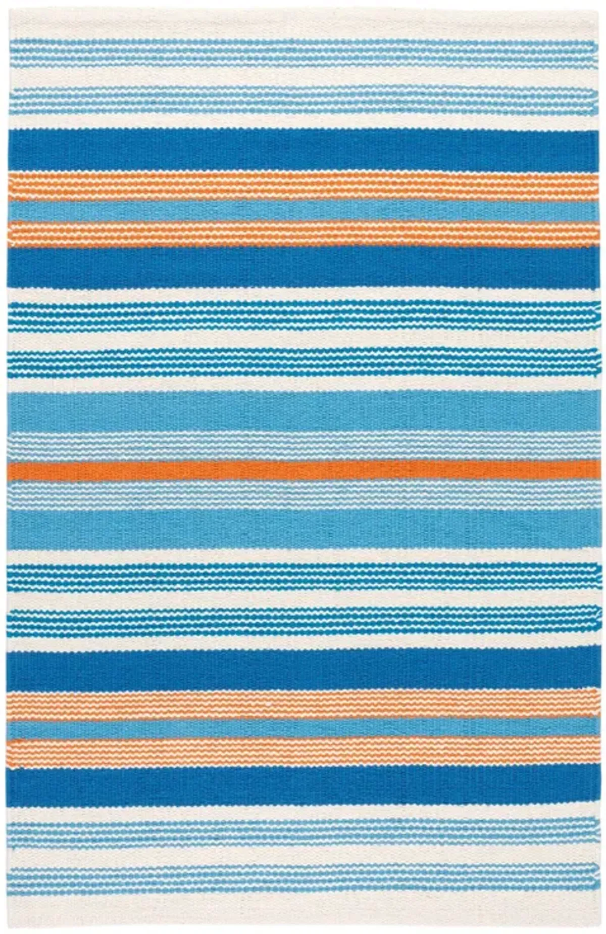 Wavy Stripe Handwoven Cotton Rug