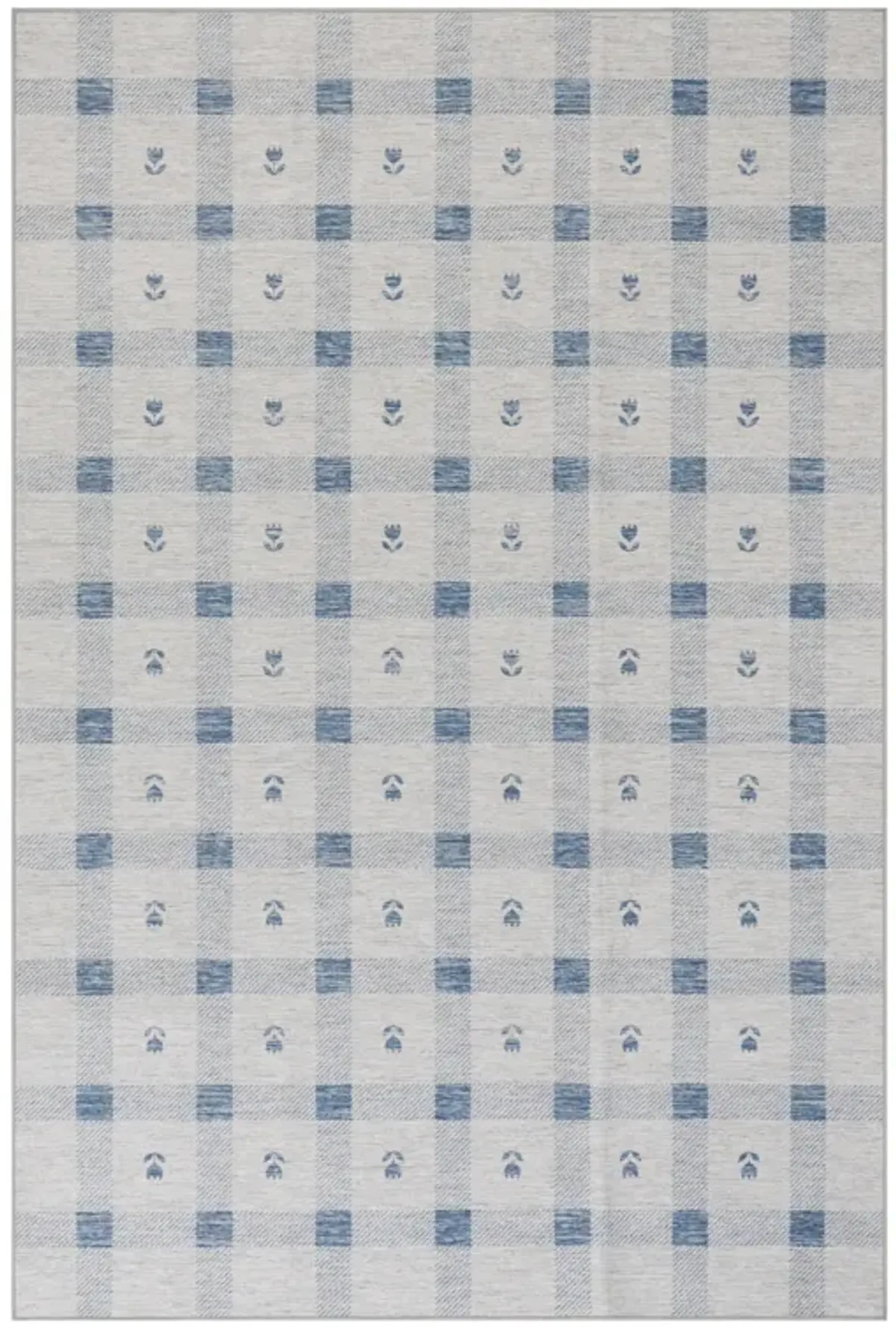 Valen Modern Plaid Machine Washable Rug