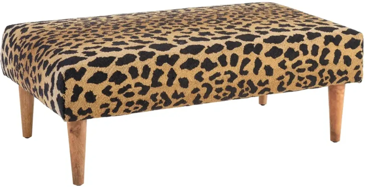 Leopard Rug Ottoman