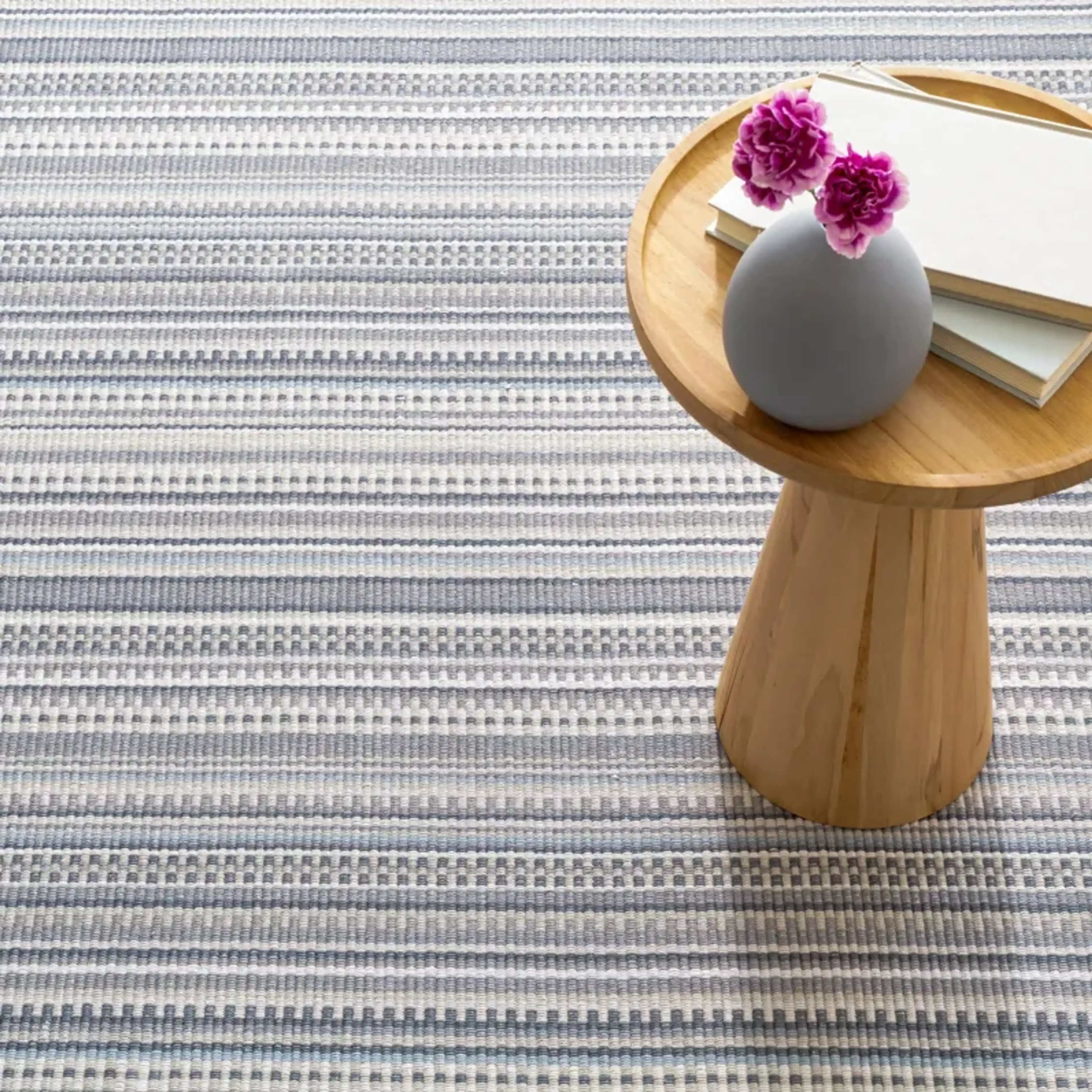 Lucky Stripe Handwoven Cotton Rug Annie Selke | Furniture.com