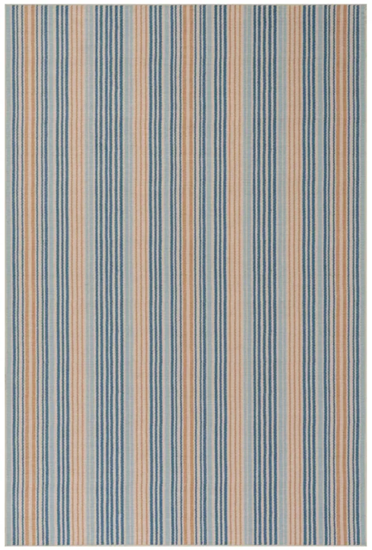 Tyne Coastal Striped Machine Washable Rug