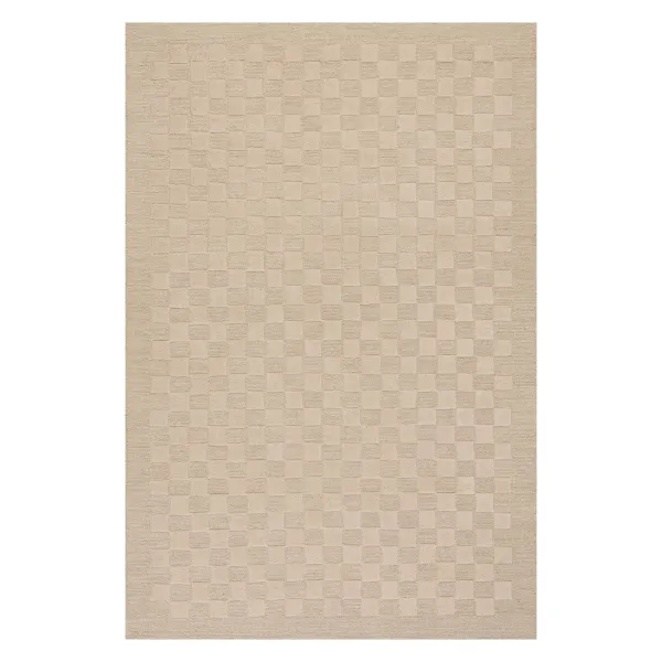 Linthea Modern Checkered Handmade Wool Rug