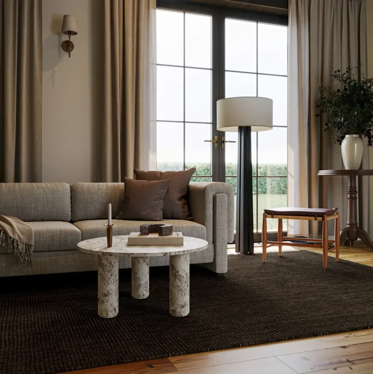 Crosby Solid Wool Cozy Rug