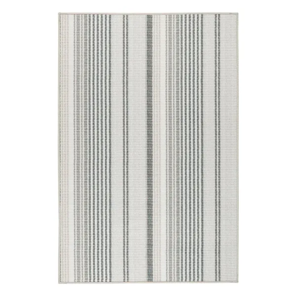Gradation Ticking Machine Washable Rug