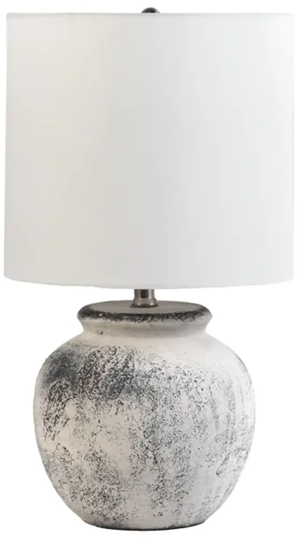 22-inch Textured Ceramic Timeworn Urn Table Lamp