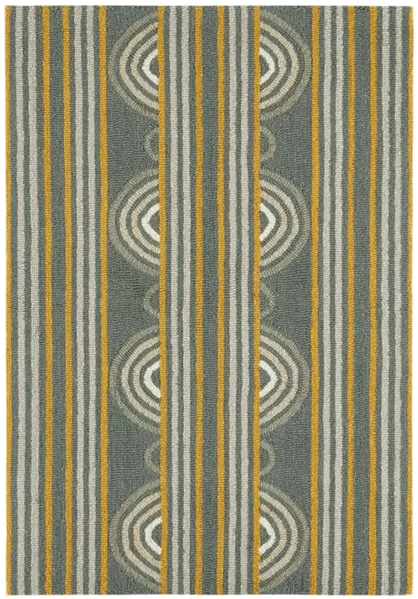 Button Hand Micro Hooked Wool Rug