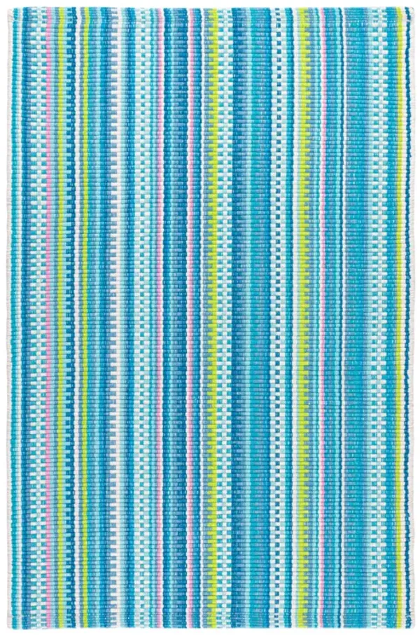 Lucky Stripe Handwoven Cotton Rug