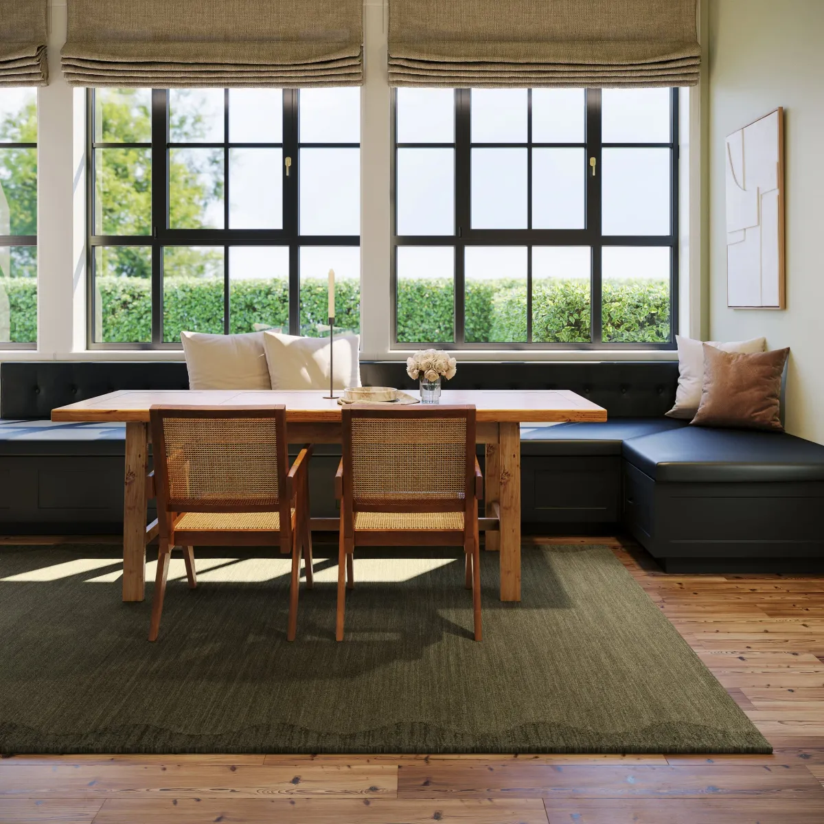 Ondine Solid Wool Cozy Rug