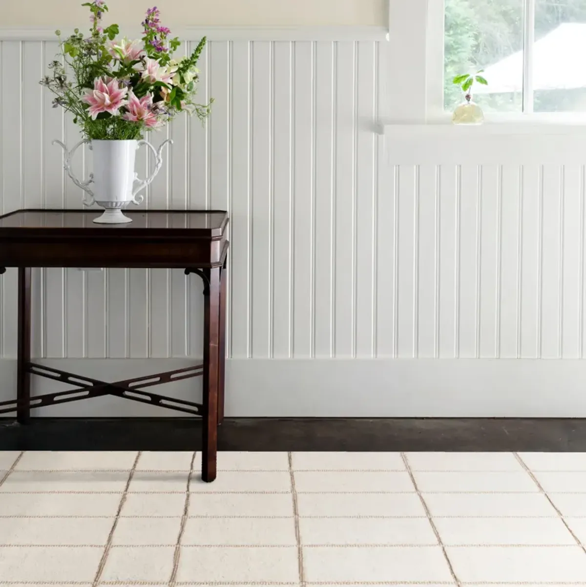 Clove Checked New Zealand Wool Rug