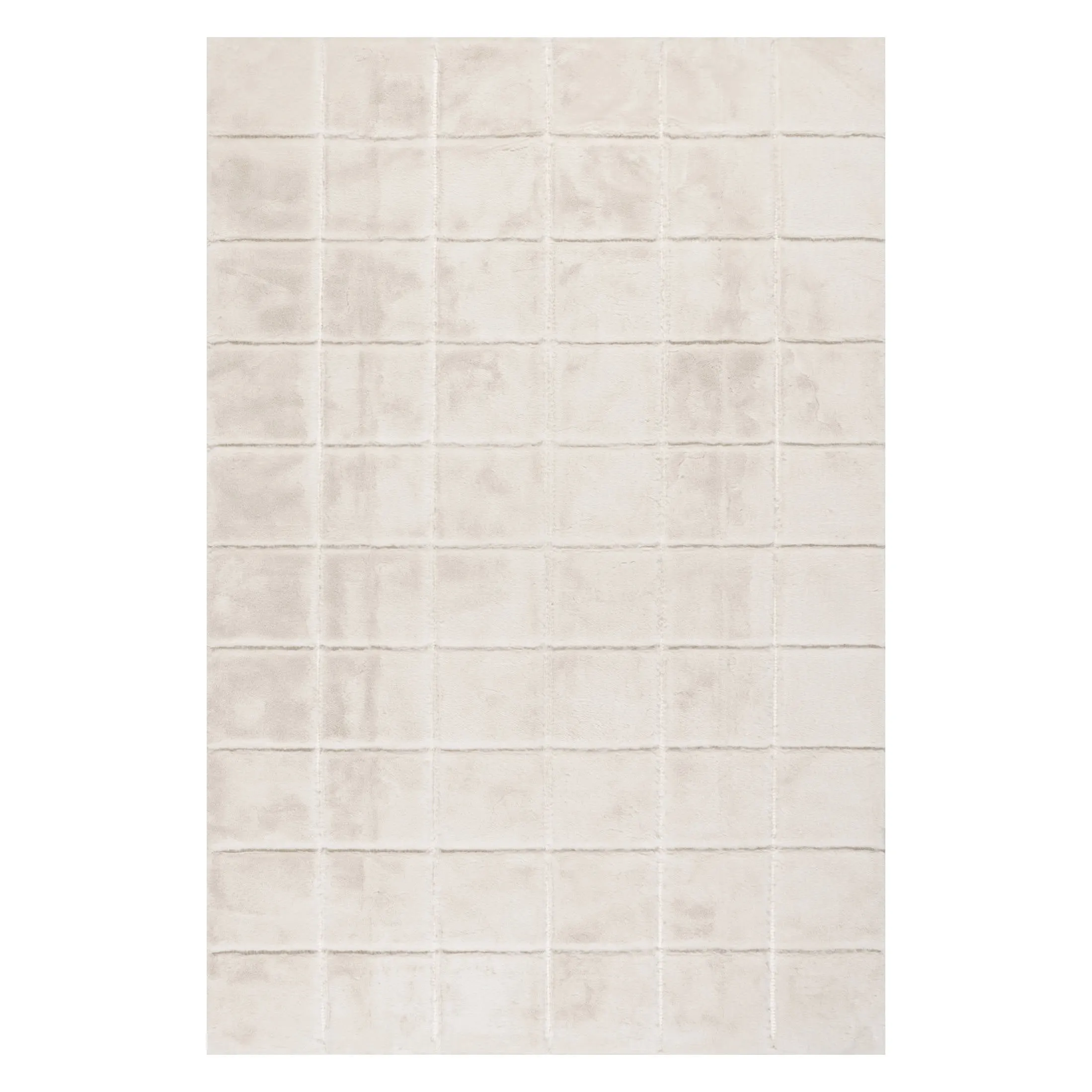 Tessera Grid Plush Cloud Washable Rug
