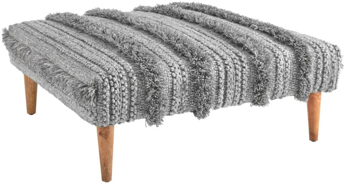 Zhara Stripe Rug Ottoman