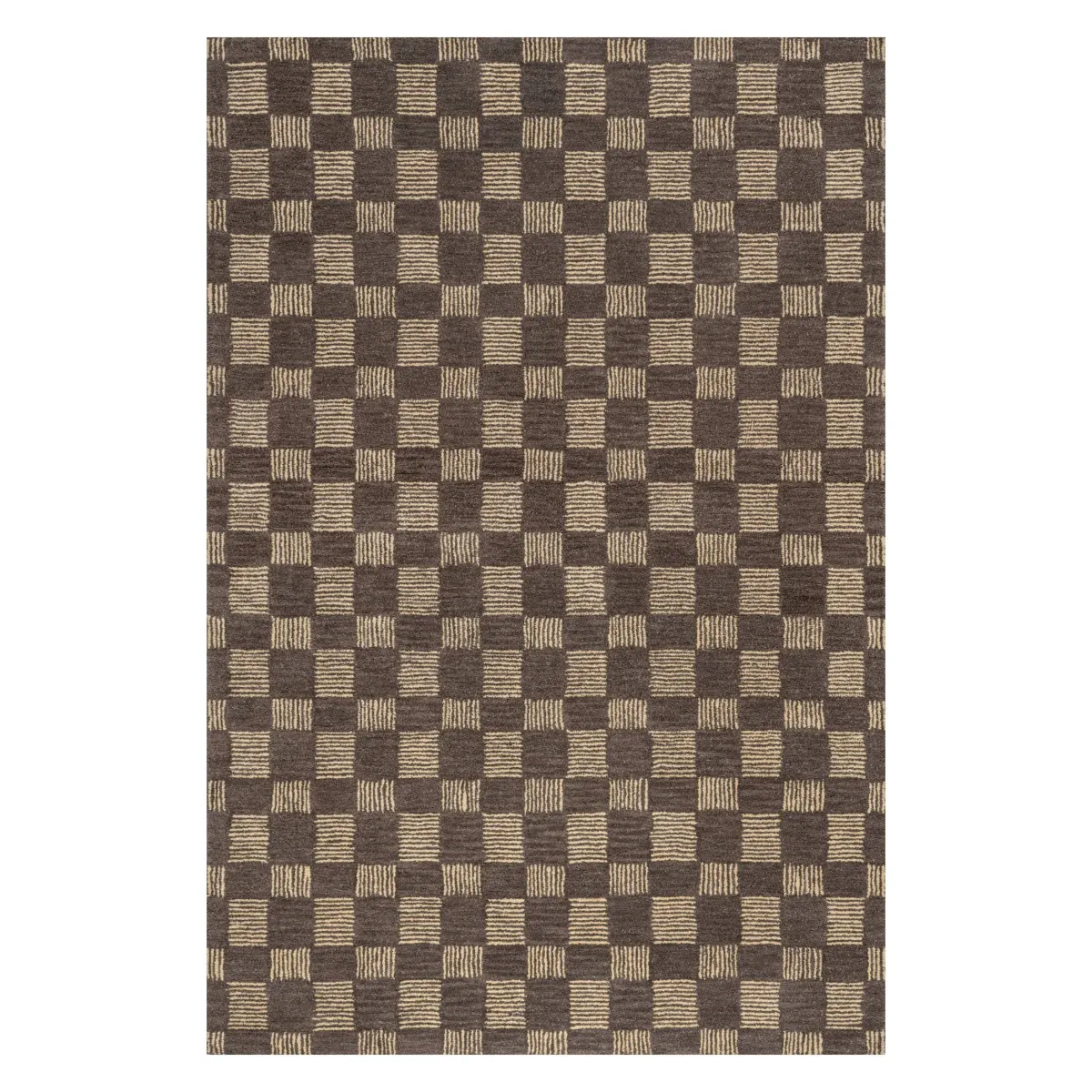 Cedar Checked Hand Tufted Wool Rug
