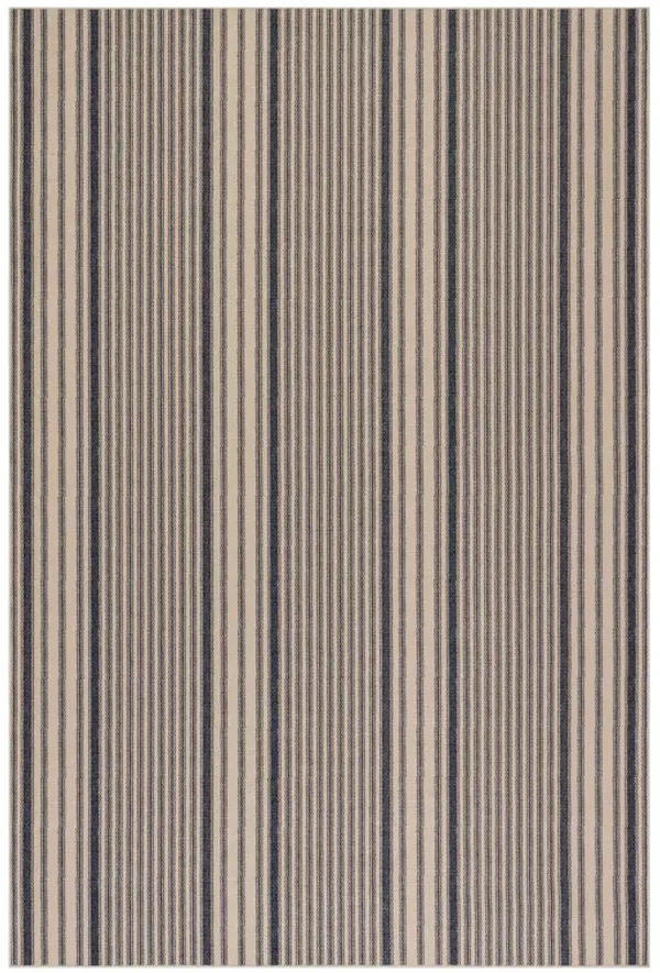 Clemira Coastal Striped Machine Washable Rug