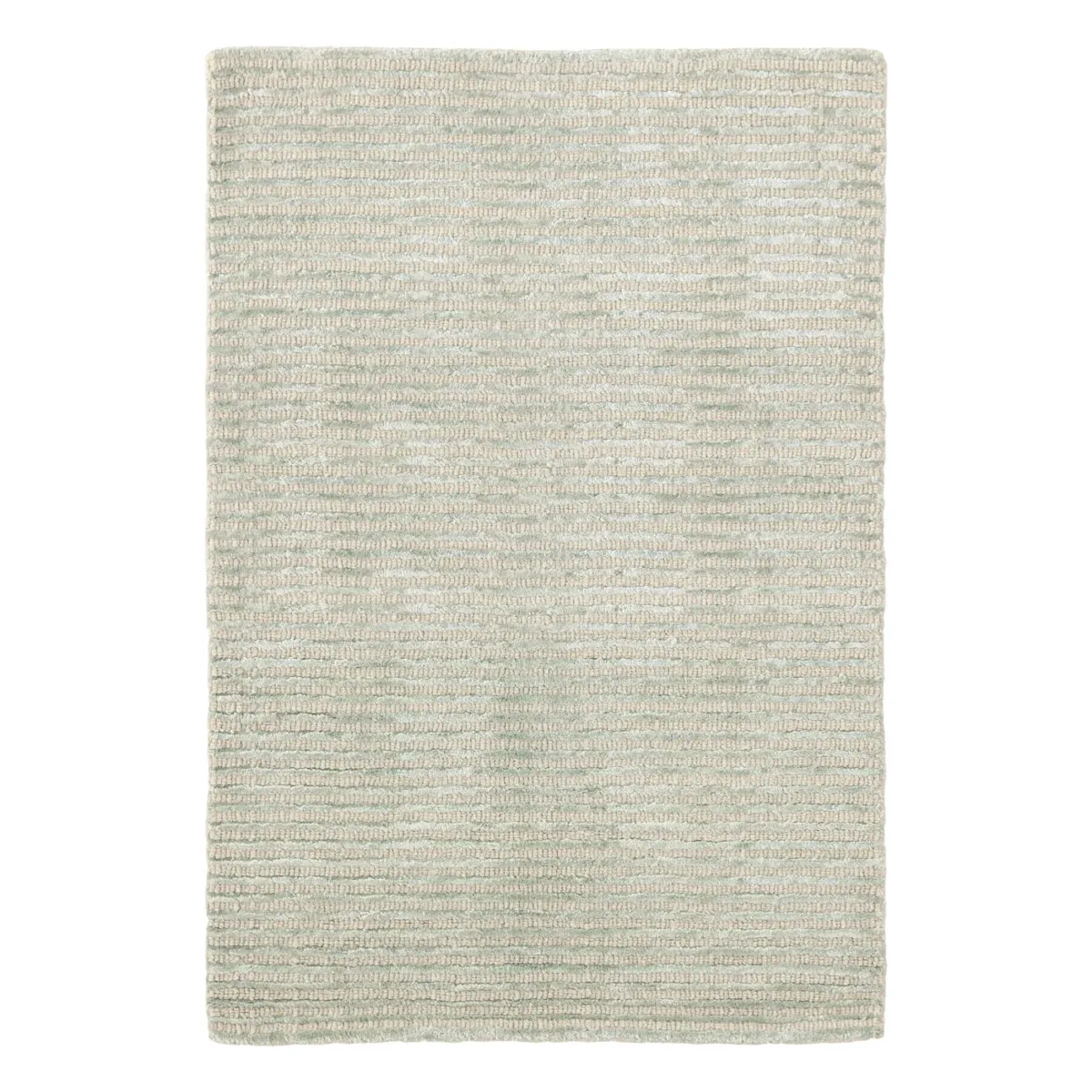 Cut Stripe Hand Knotted Viscose/Wool Rug