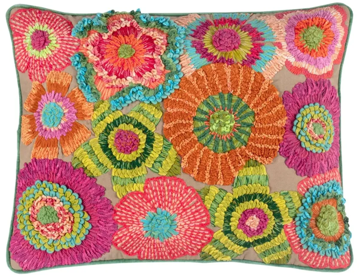 Bramble Embroidered Decorative Pillow Cover