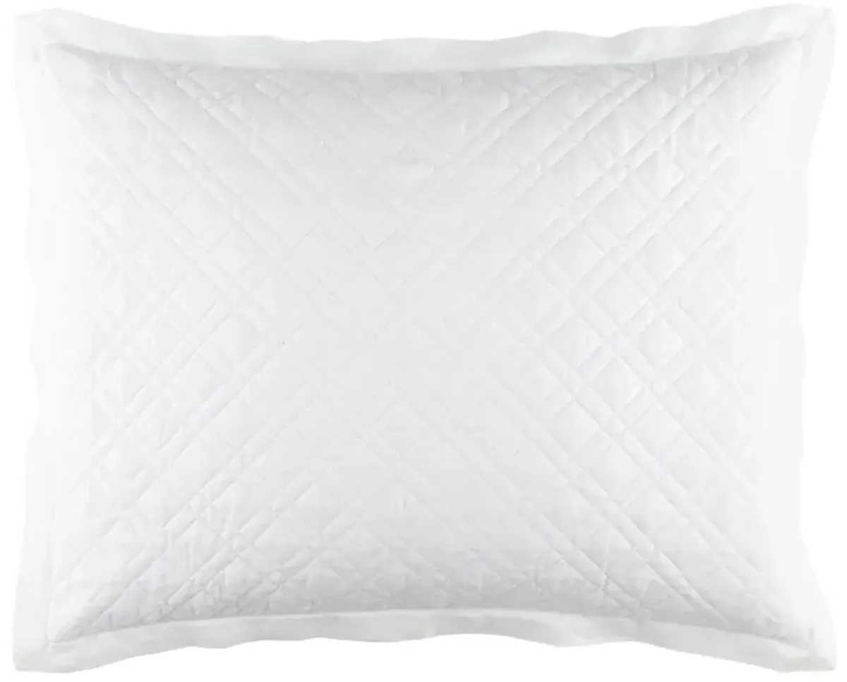 Washed Linen Quilted Sham